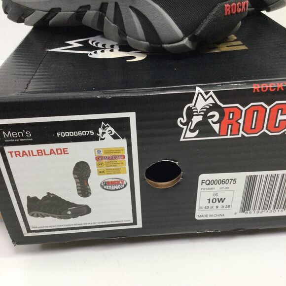 Rocky Mens Trail Blade Work Shoes Sneakers Composite Toe Black Size US 10W NWB - Picture 5 of 10